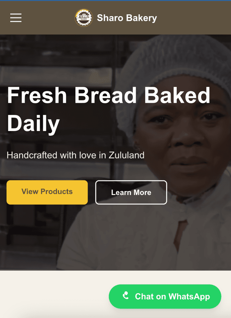 Sharo Bakery Mobile View